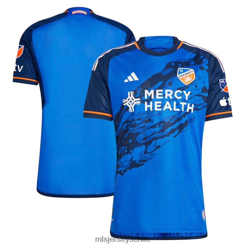 hombres camiseta adidas fc cincinnati azul 2023 river kit auténtica jersey MLS Jerseys 200LFD71